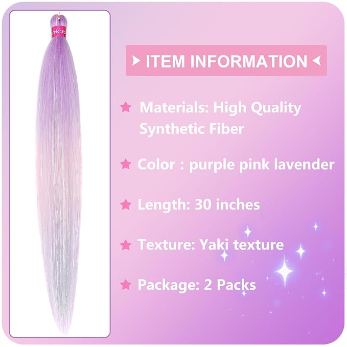 ombre purple pink lavender with tinsel