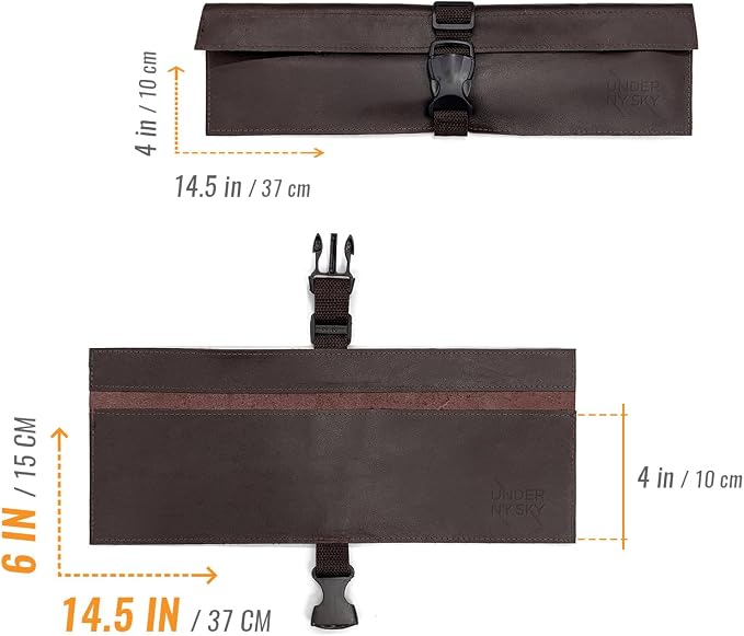 Knife Roll 1 Slot Brown