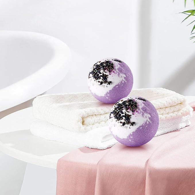 4pcs Lavender Dried Flower Bath Bombs