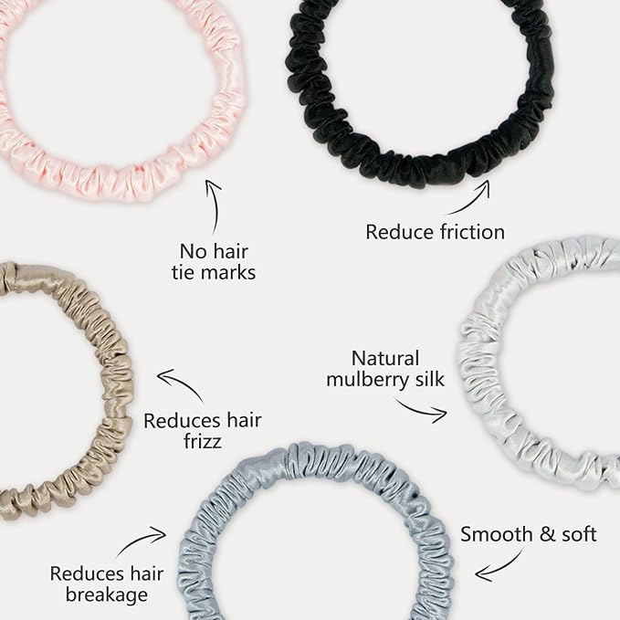 Black, Taupe, Dusty Blue, Light Gray, Pink (5pcs)