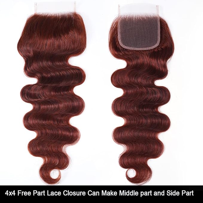 Copper Red bundles with Closure