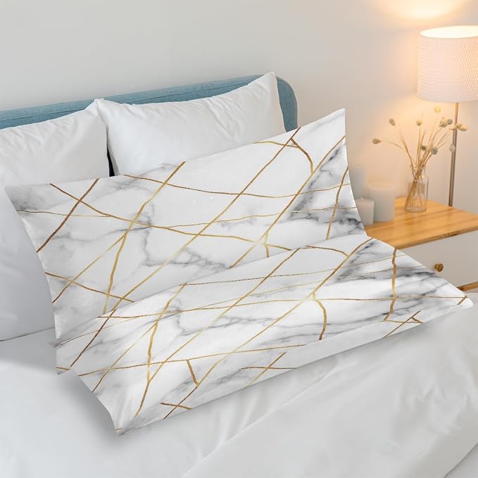 Marble Texture Golden Lines