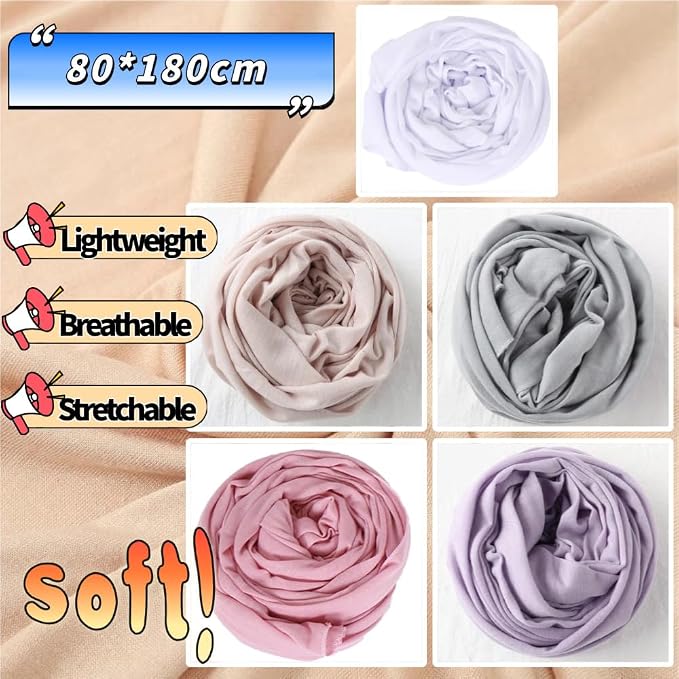 5pcs-(beige,light Grey,pink, Light Purple,white)