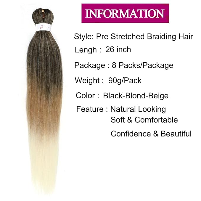 mixed black & blond & beige