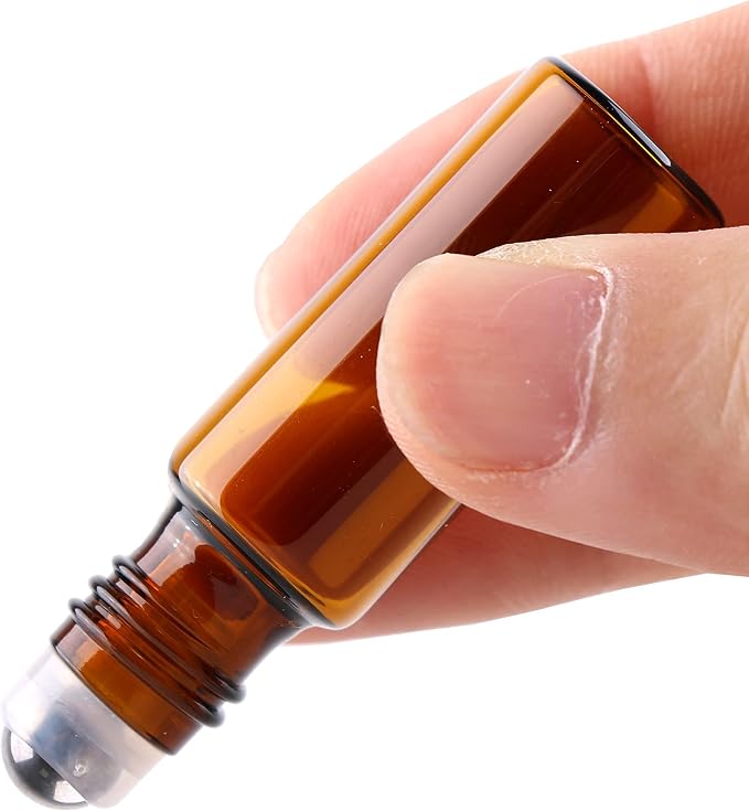 Amber Roller Bottles -100 PACK