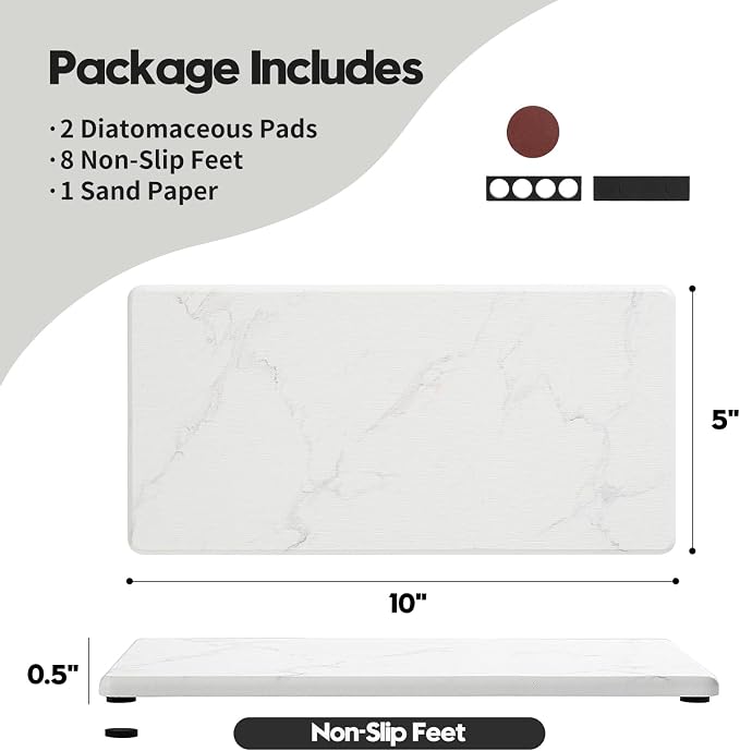 2 Pack - Marble White