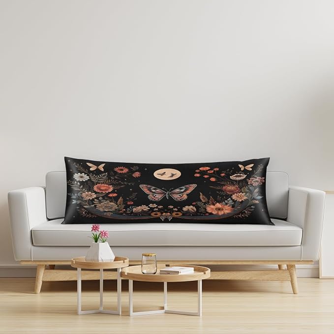 Butterfly Floral Moon Print