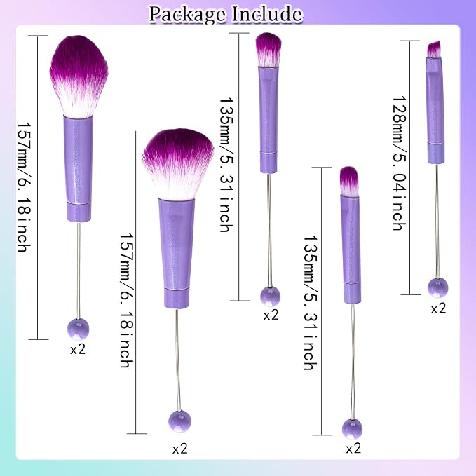 purple brush set