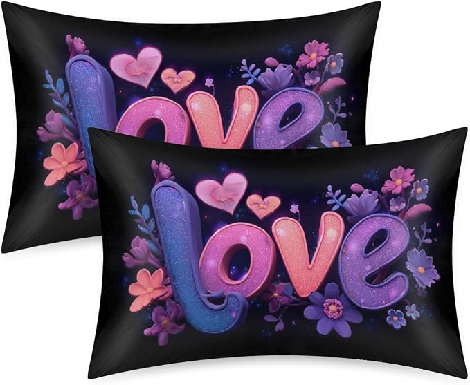 Purple Pink Love Floral
