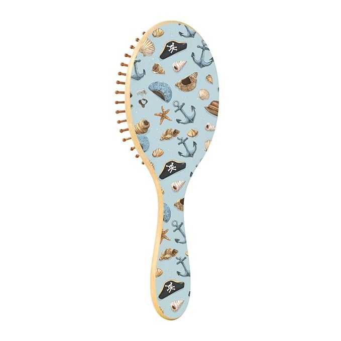 Light Blue Pirate Hats Anchors Seashells