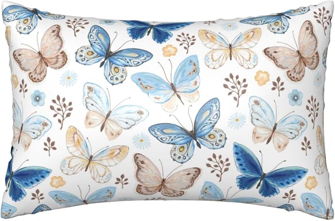 Vintage Blue Brown Butterfly