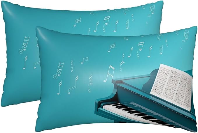 Piano on Blue Background