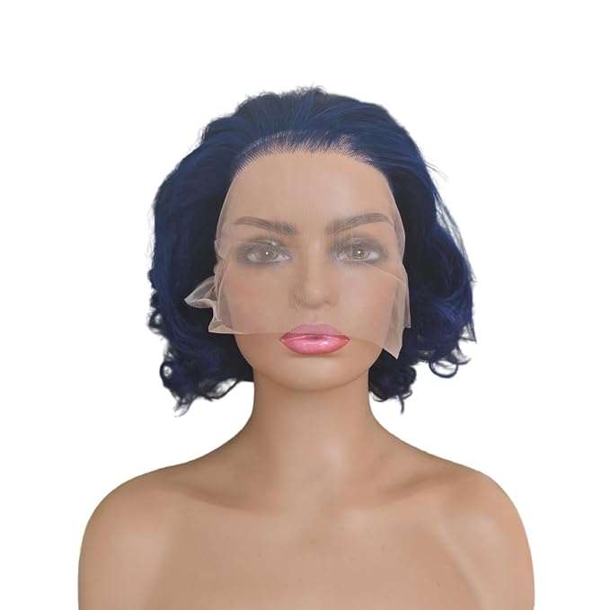 Blue Body Wave Lace Front Wigs Human Hair