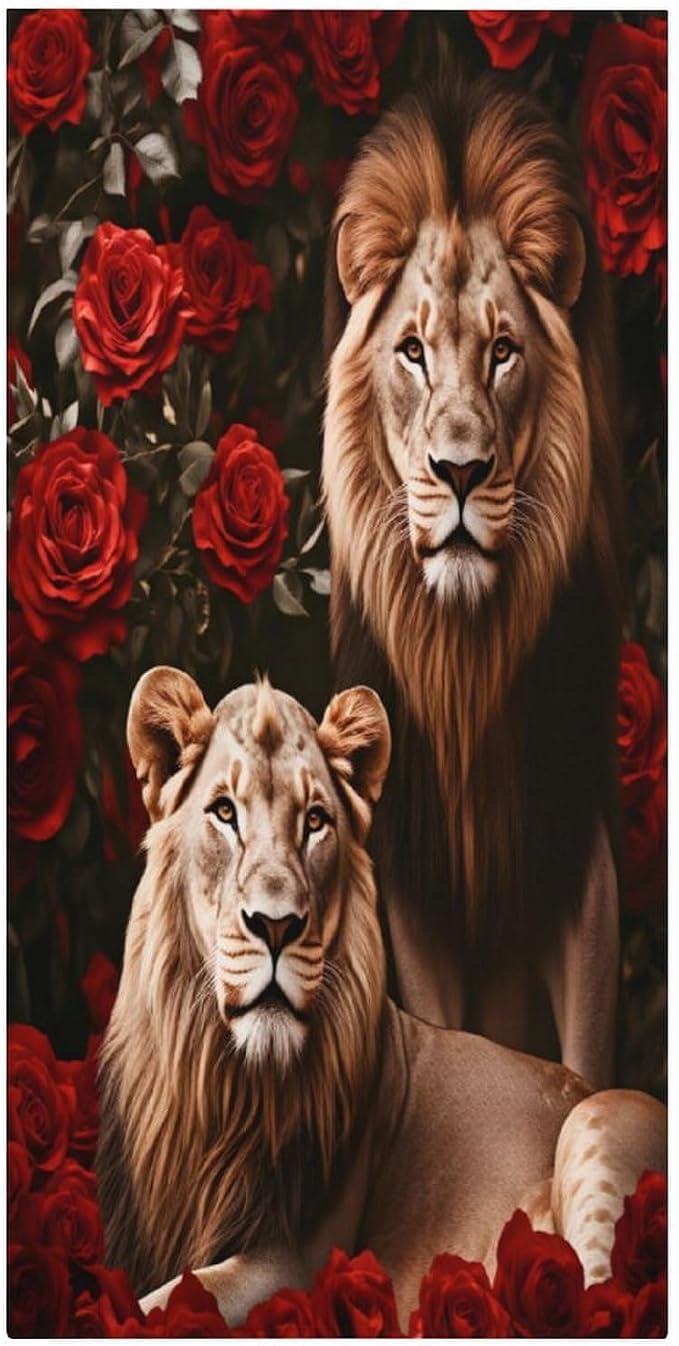 Lion With Rose