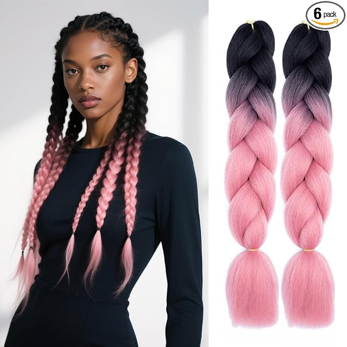 Black to Rouge Pink