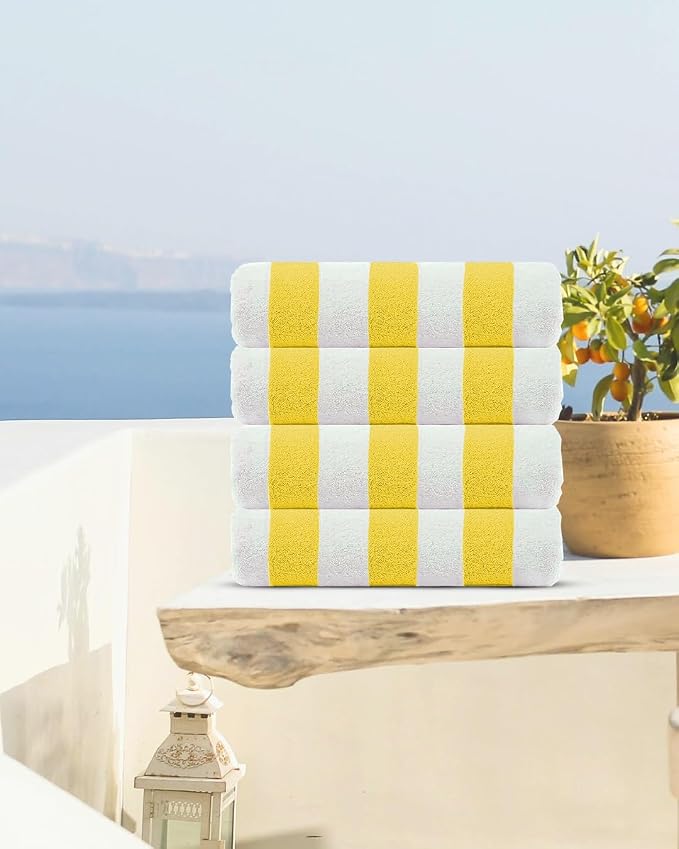 Cabana Beach Towel 4 Pieces, Lemon