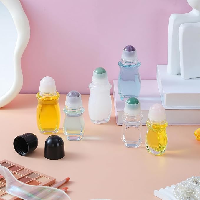 Pink Roller Clear Bottle