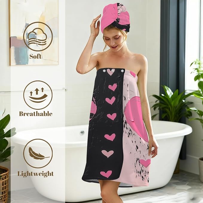 Pink and Black Hearts