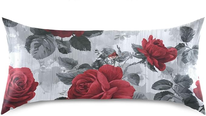 Grey and White Stripes Roses Butterflies