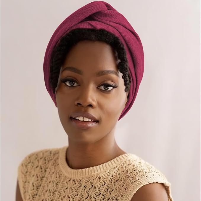 5 Pcs Cross Knotted Turban Hat: Solid Color a