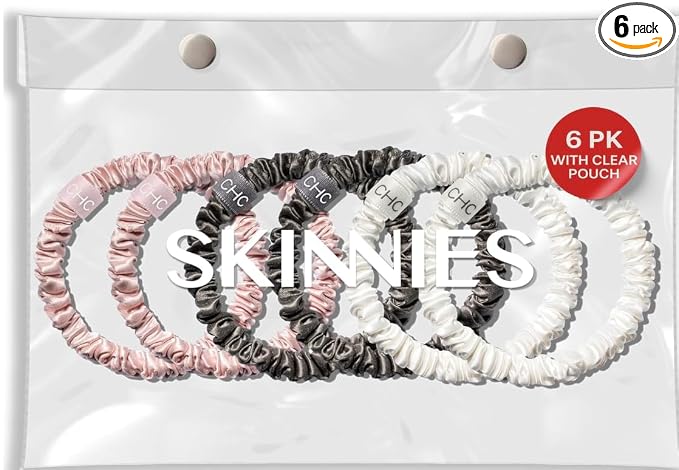 6pc Skinnies - White - Pink Quartz - Charcoal
