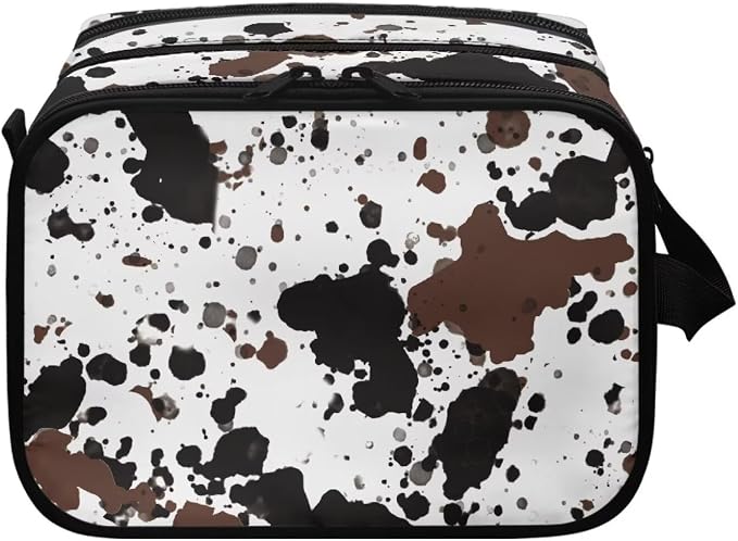 Black Brown Cow Print