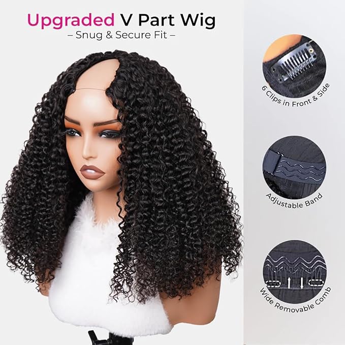 V Part Curly