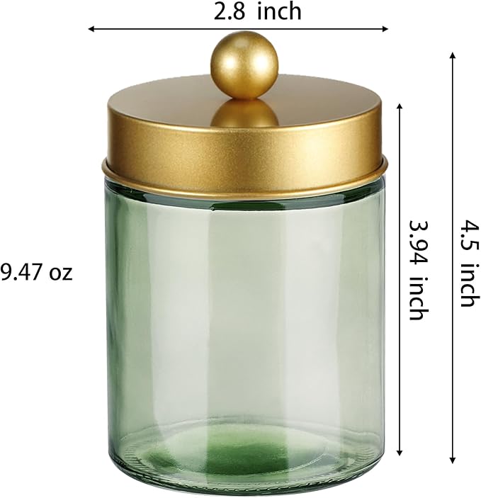 Jar Sage Green/Lid Gold