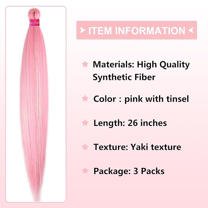 pink mix tinsel