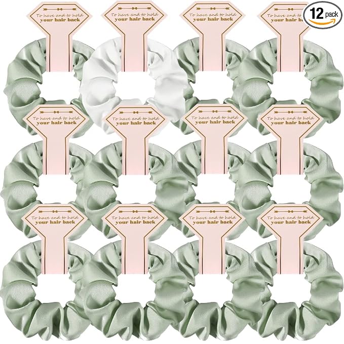 12PCS White & Sage Green