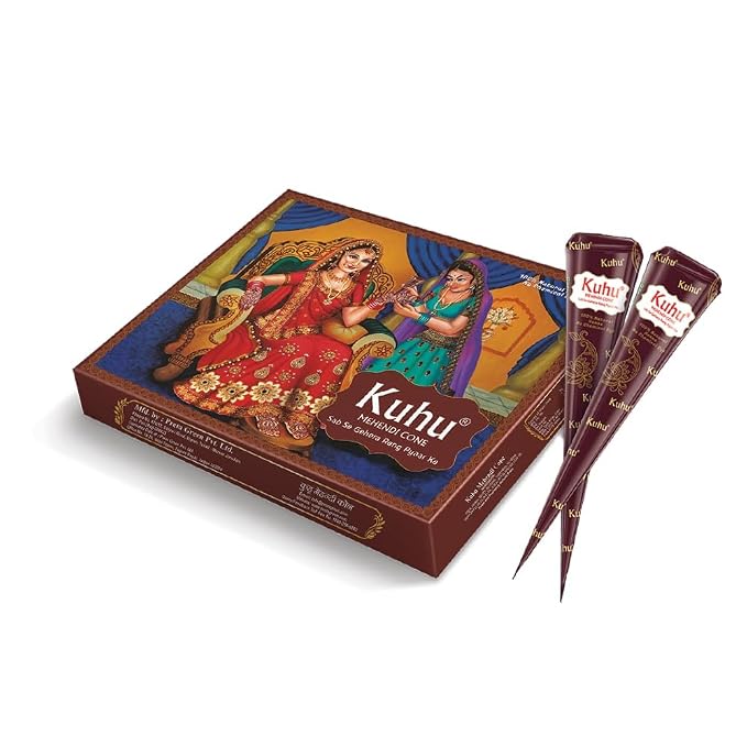 Natural Black Hair Color (Red Mehendi Cone Box)