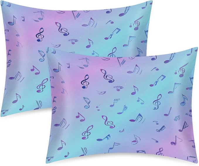 Musical Symbols Neon Blue