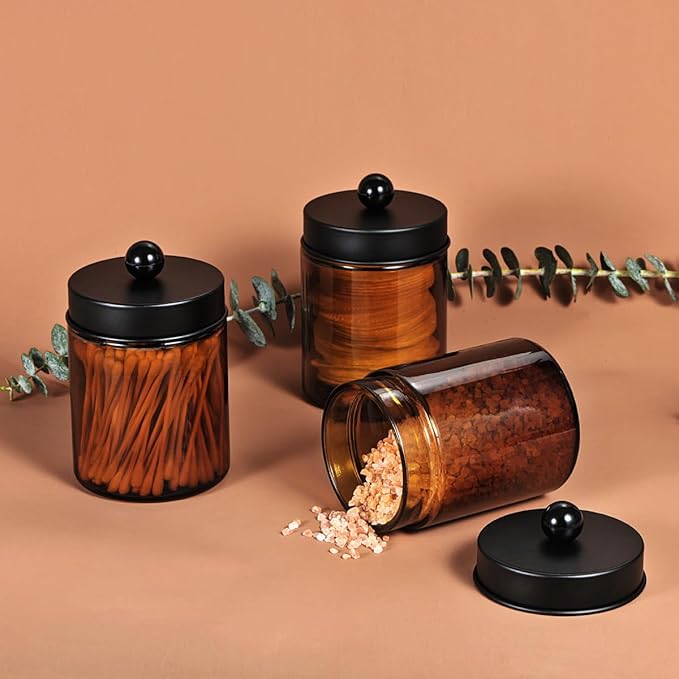 Jar Amber/Lid Black