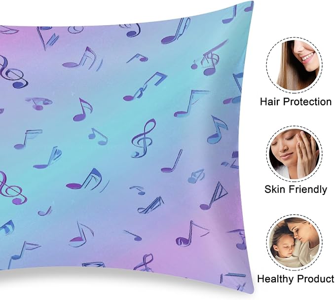 Musical Symbols Neon Blue