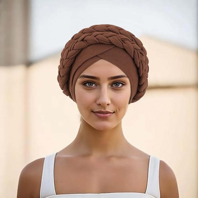 2 Pack Double Twisted Braid: Olive-green/Coffee