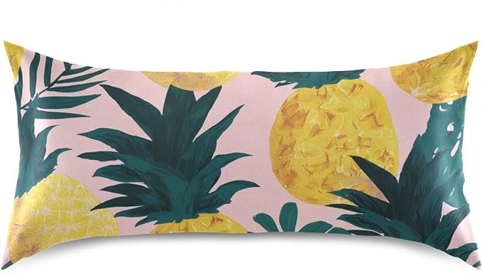 Light Pink Pineapples and Tropical Leaves