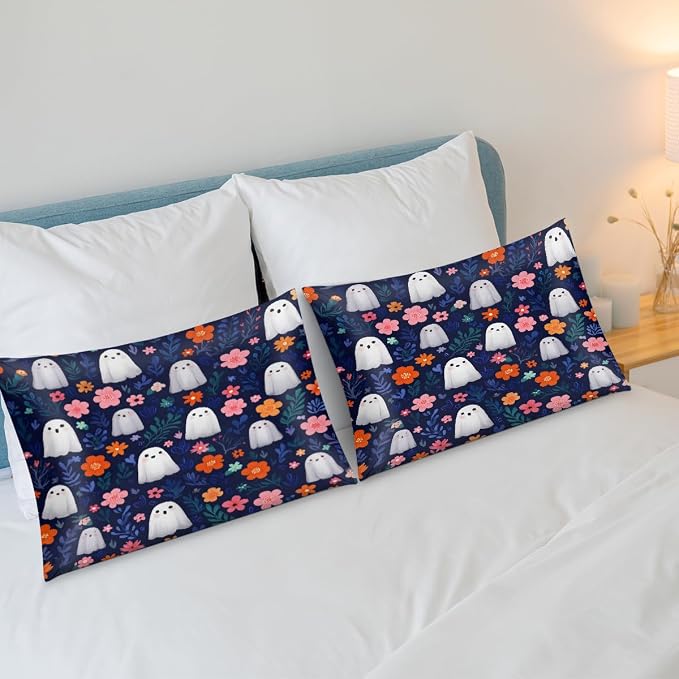 Navy Blue Flowers Ghost
