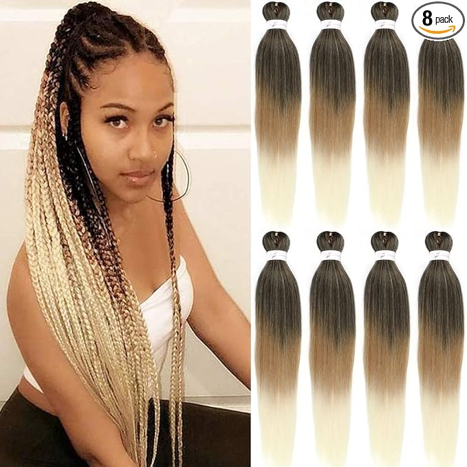mixed black & blond & beige