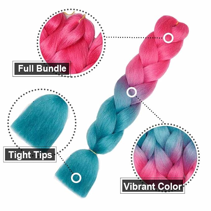#B41 Hot Pink to Blue