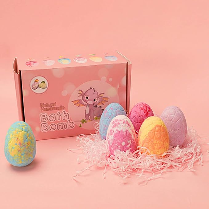 Dinosaur Egg 6pc Pink Box