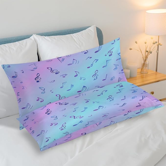 Musical Symbols Neon Blue