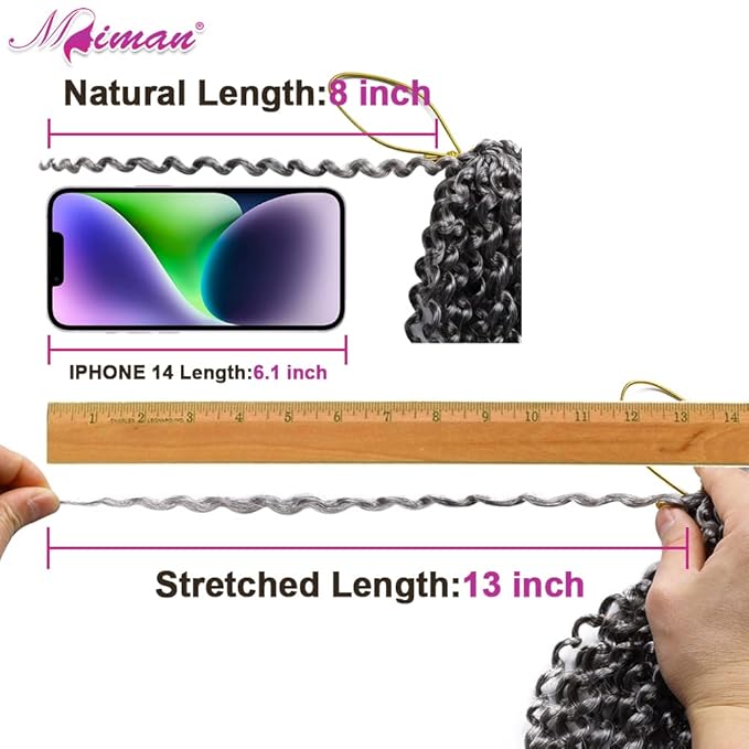 Passion Twist Crochet Hair-Black Mixed Grey