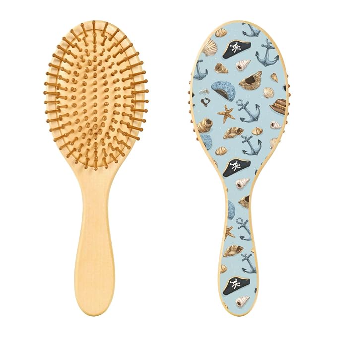 Light Blue Pirate Hats Anchors Seashells