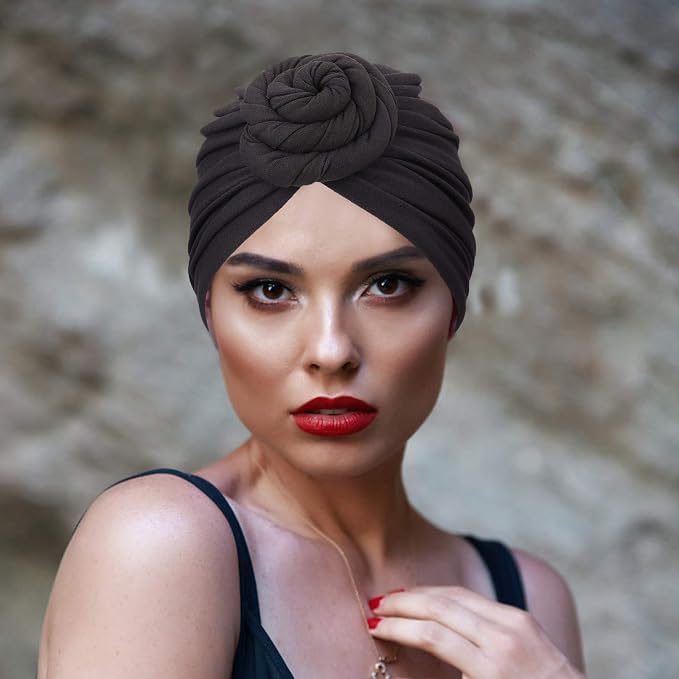 5 Pack Donut Flower : Black, Maroon, Navy, Khaki, Rose