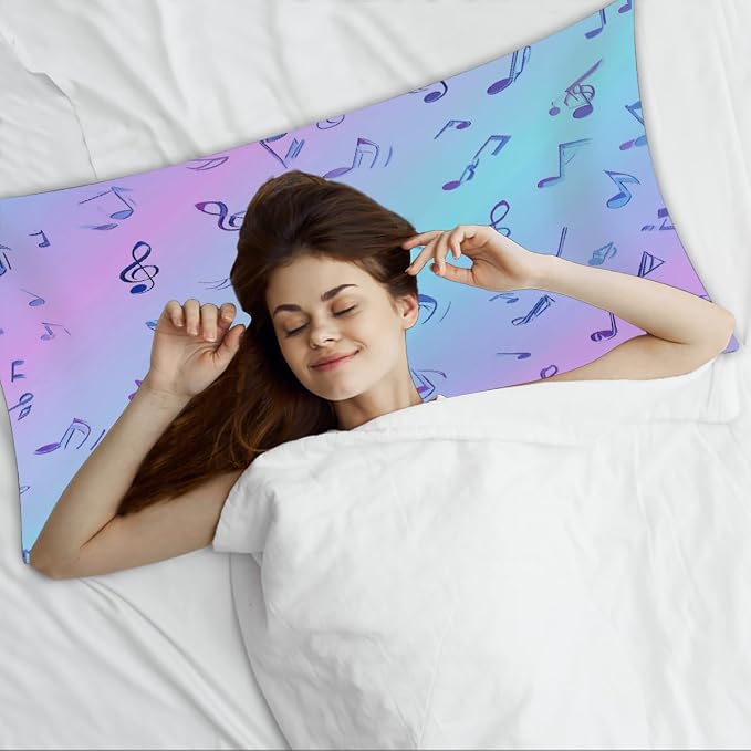 Musical Symbols Neon Blue