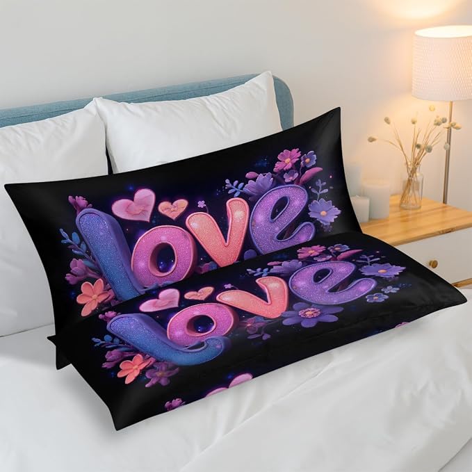 Purple Pink Love Floral