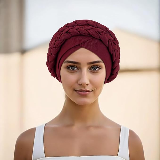 3 Pack Twisted Braid: Burgundy/Navy Blue/Black