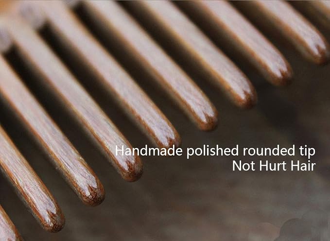 Moon Fine Tooth Comb Paraguay Green Sandalwood