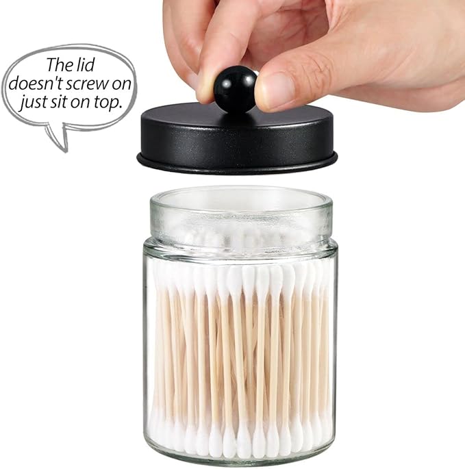 Jar Clear/Lid Black