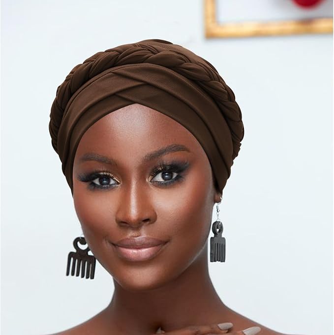3 Pcs Twisted Braid: Apricot/Dark Brown/Black